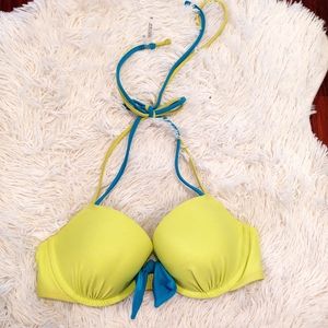 34c Aerie Blakely Neon Green Bikini Top Underwire